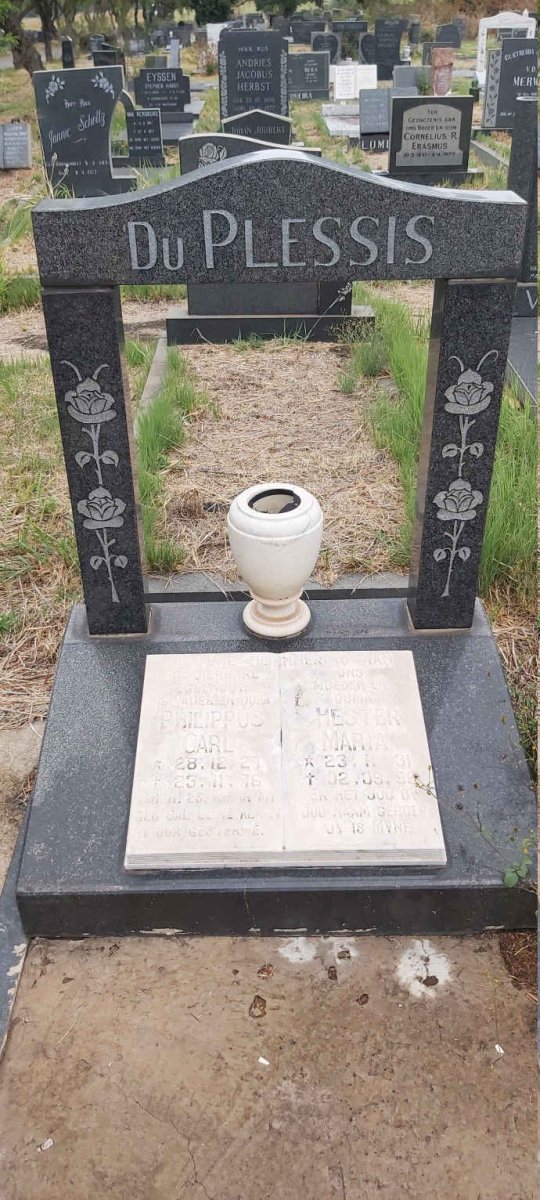 PLESSIS Philippus Carl, du 1927-1976 & Hester Maria 1931-1992 _1