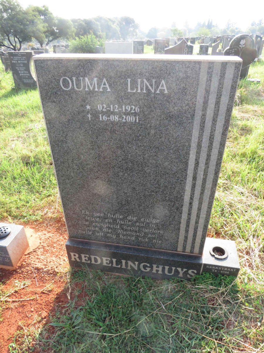 REDELINGHUYS Lina 1926-2001