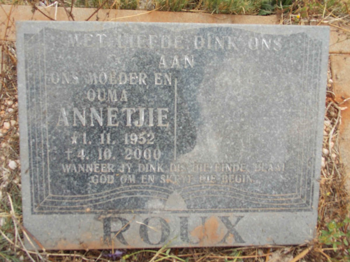 ROUX Annetjie 1952-2000