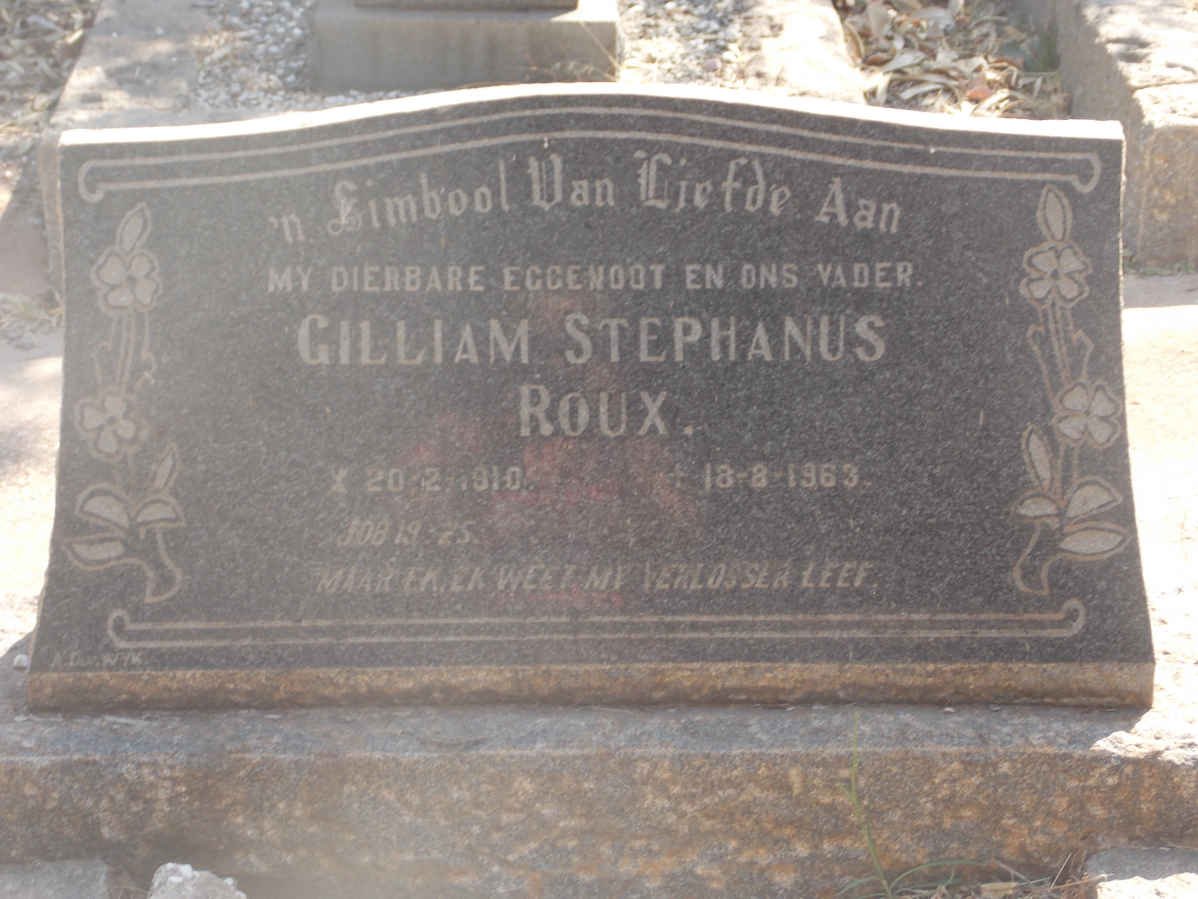 ROUX Gilliam Stephanus 1910-1963