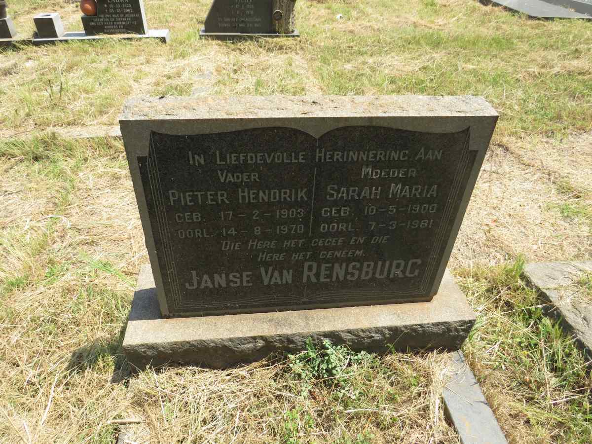 RENSBURG Pieter Hendrik, Janse van 1903-1970 & Sarah Maria 1900-1981