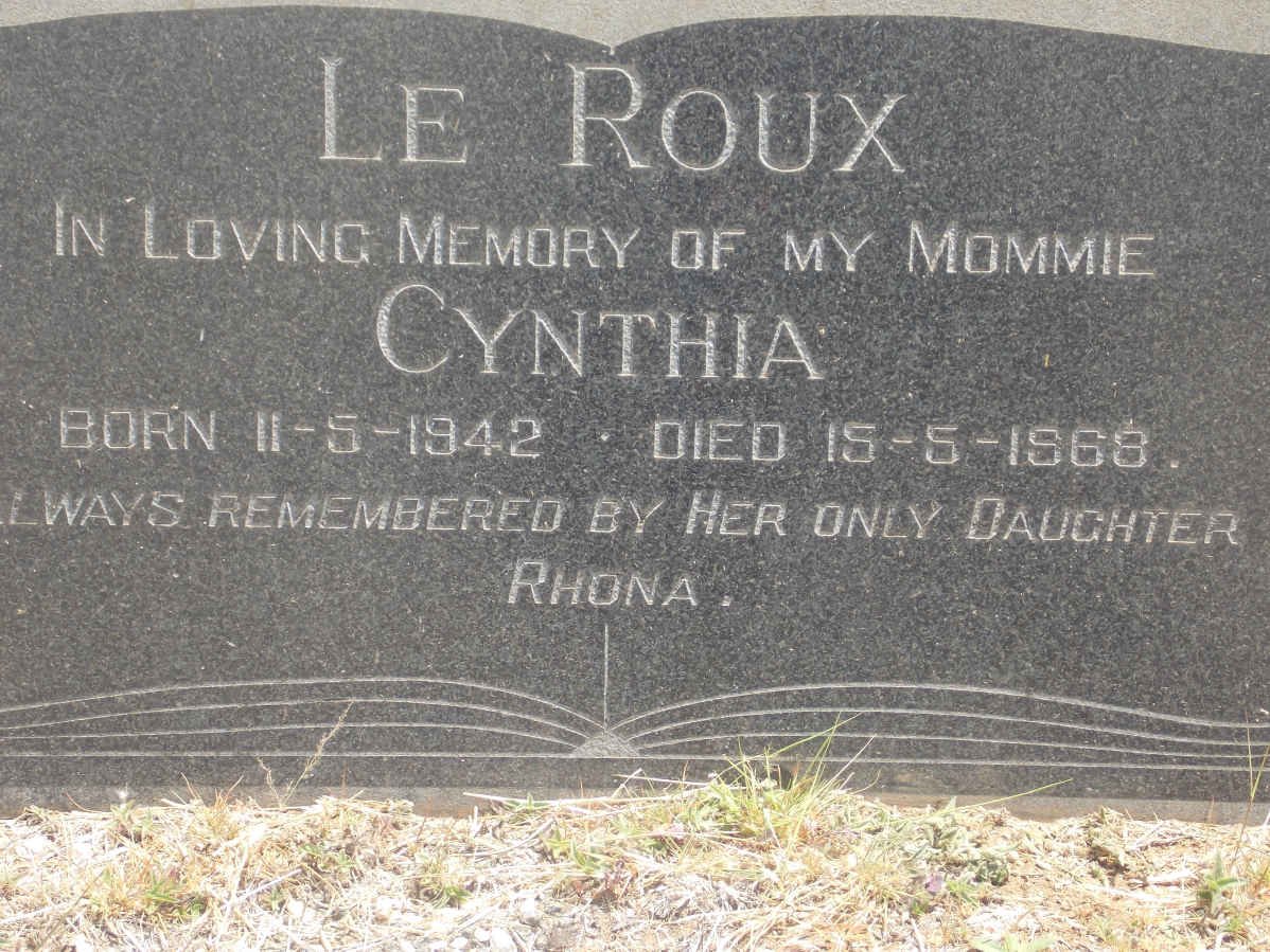 ROUX Cynthia, le 1942-1968