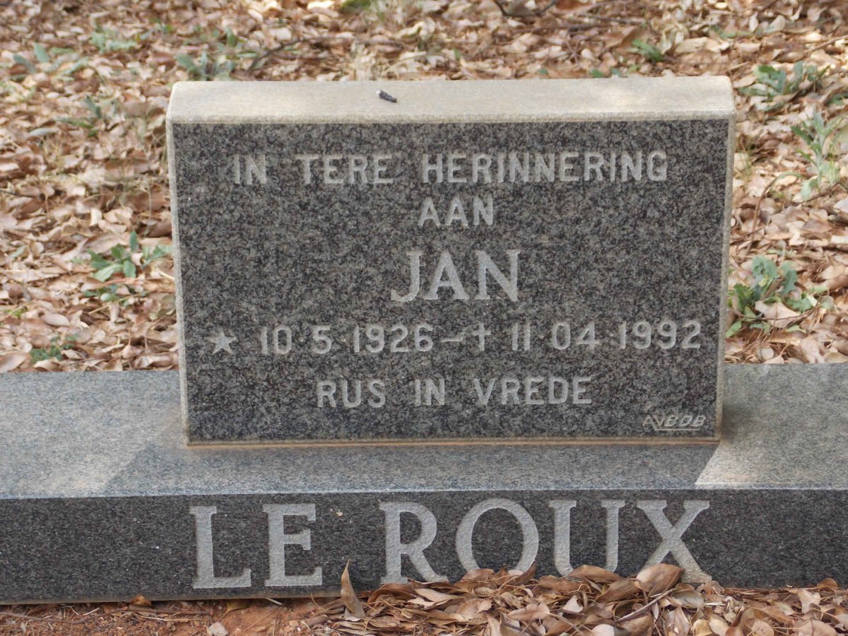 ROUX Jan, le 1926-1992