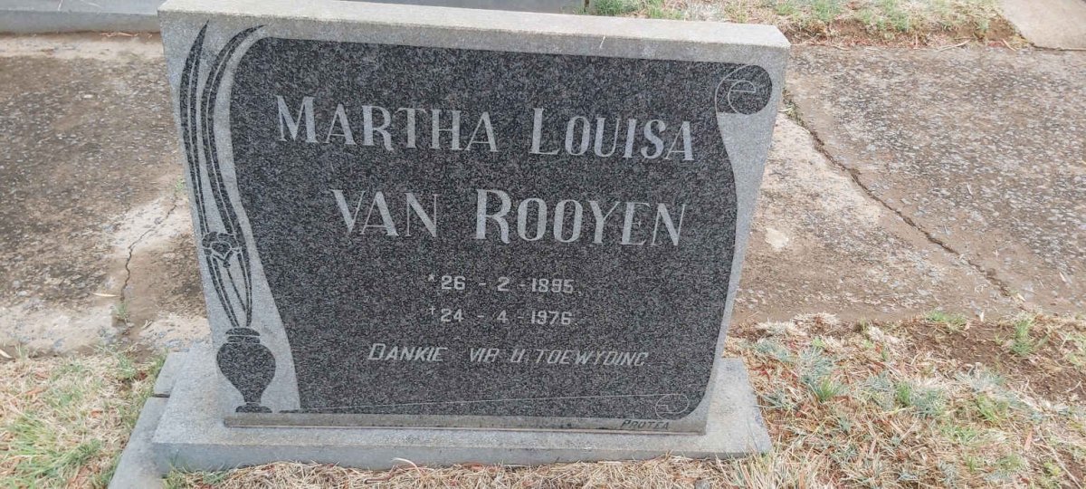 ROOYEN Martha Louisa, van 1895-1976