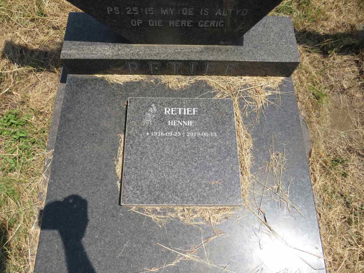 RETIEF Hennie 1936-2019