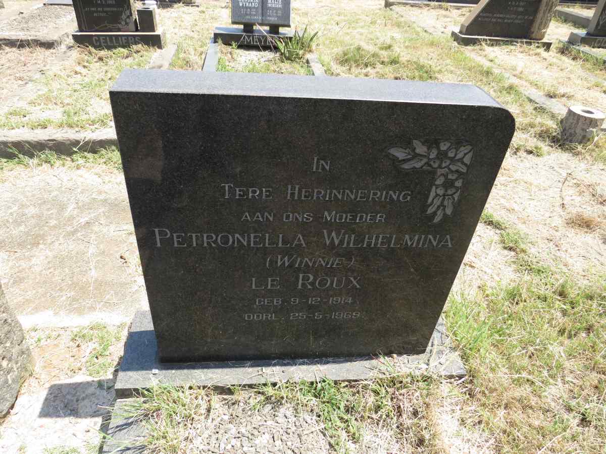 ROUX Petronella Wilhelmina, le 1914-1969