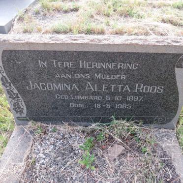 ROOS Jacomina Aletta nee LOMBARD 1897-1965