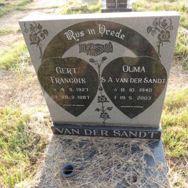 SANDT Gert Francois, van der 1927-1987 & S.A. 1940-2003
