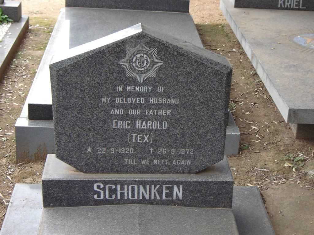 SCHONKEN Eric Harold 1920-1972