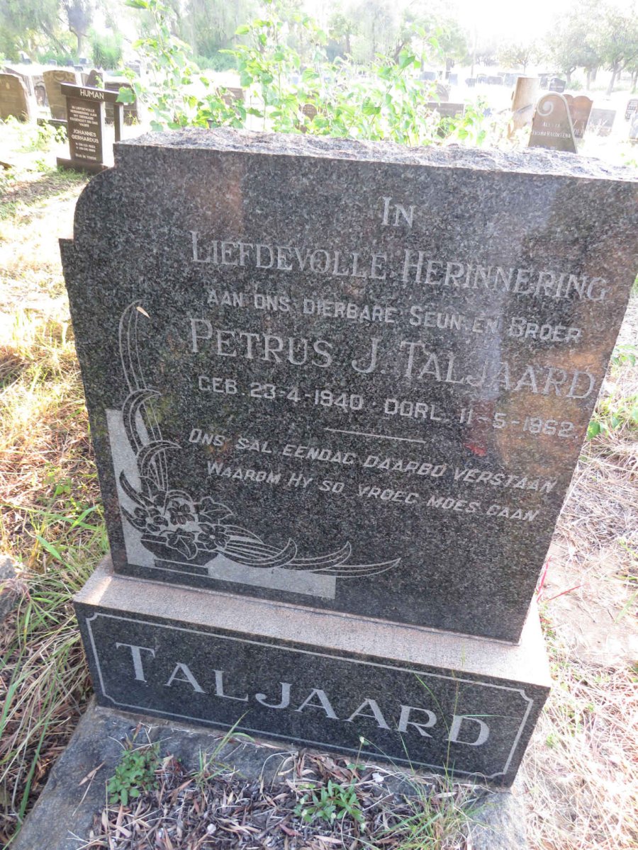 TALJAARD Petrus J. 1940-1962