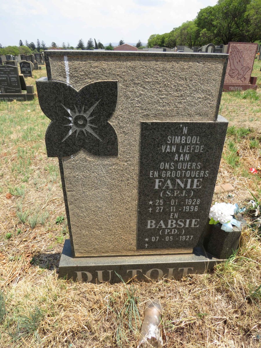 TOIT S.P.J., du 1928-1996 & P.D. 1927-