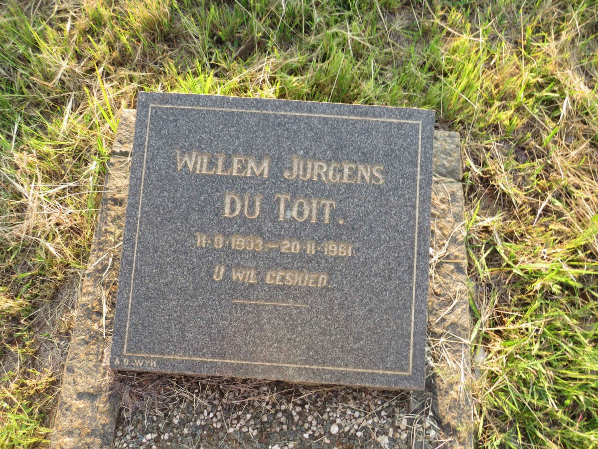 TOIT Willem Jurgens, du 1903-1961