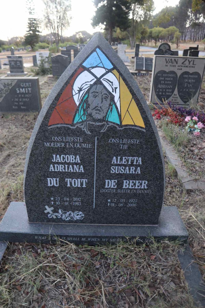 TOIT Jacoba Adriana, du 1892-1983 :: BEER Aletta Susara, de 1927-2006