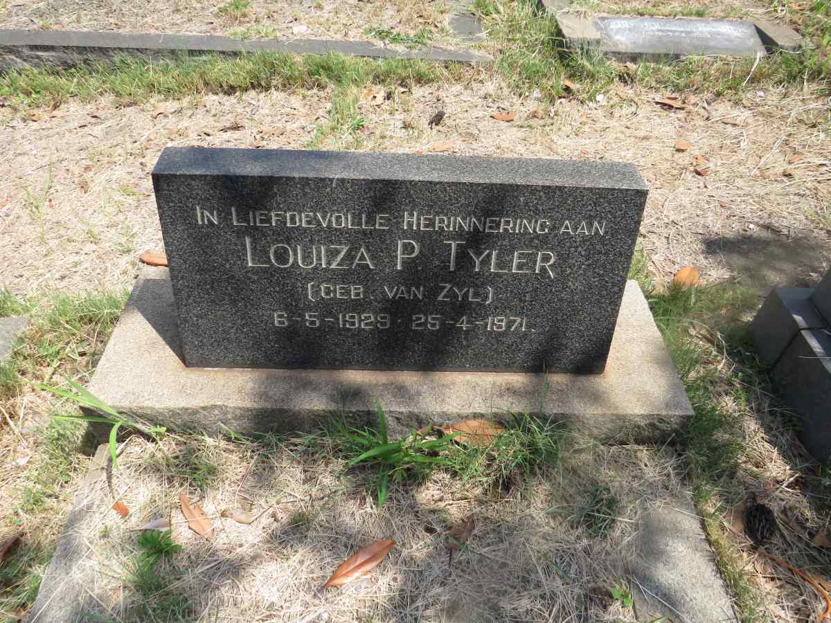TYLER Louiza P. nee VAN ZYL 1929-1971