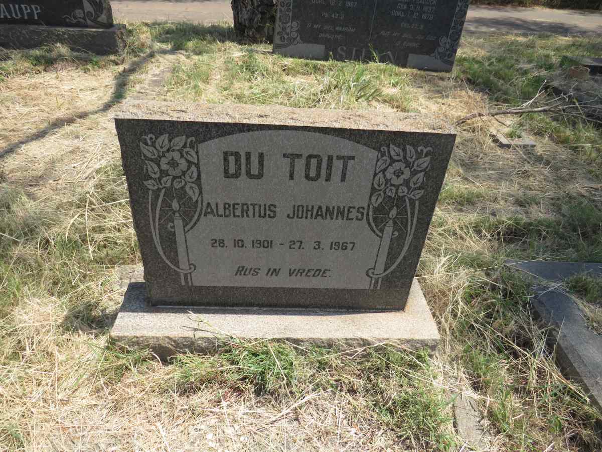 TOIT Albertus Johannes, du 1901-1967