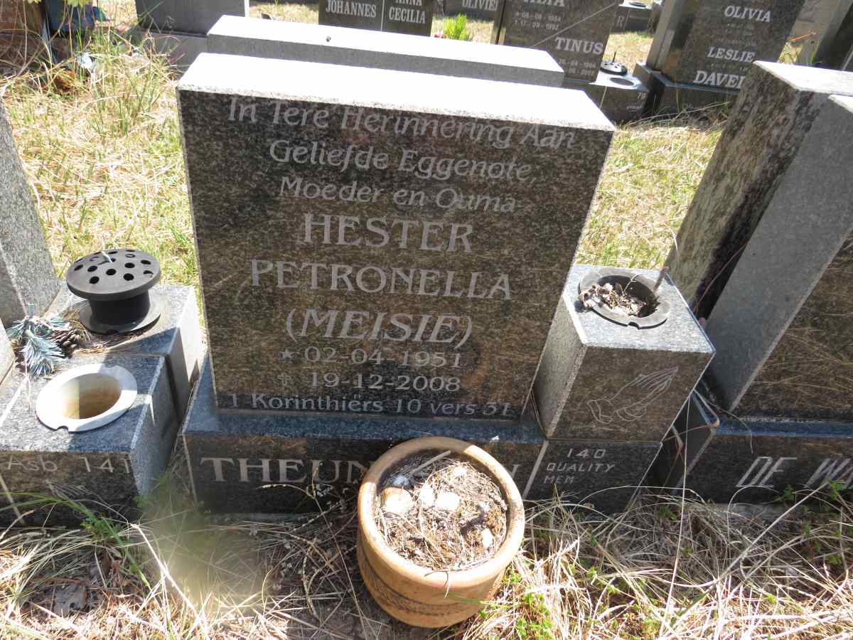THEUN???? Hester Petronella 1951-2008