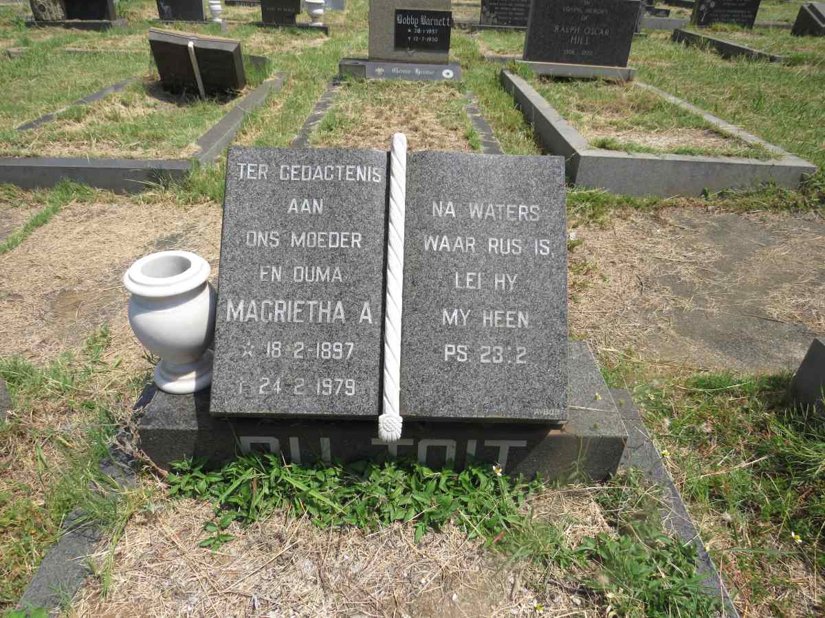 TOIT Magrietha A.. du 1897-1979