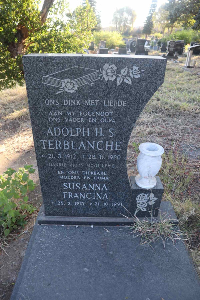 TERBLANCHE Adolph H.S. 1912-1980 & Susanna Francina 1913-1991