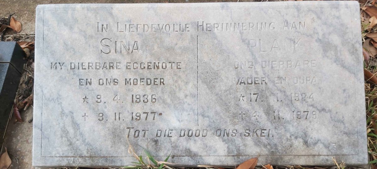 TOIT Plank, du 1924-1979 & Sina 1936-1977 _2