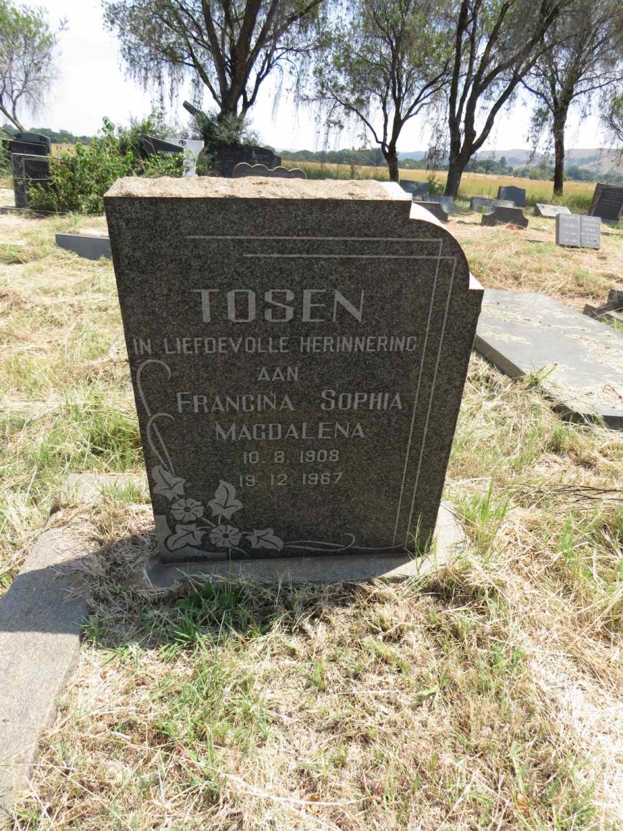 TOSEN Francina Sophia Magdalena 1908-1967