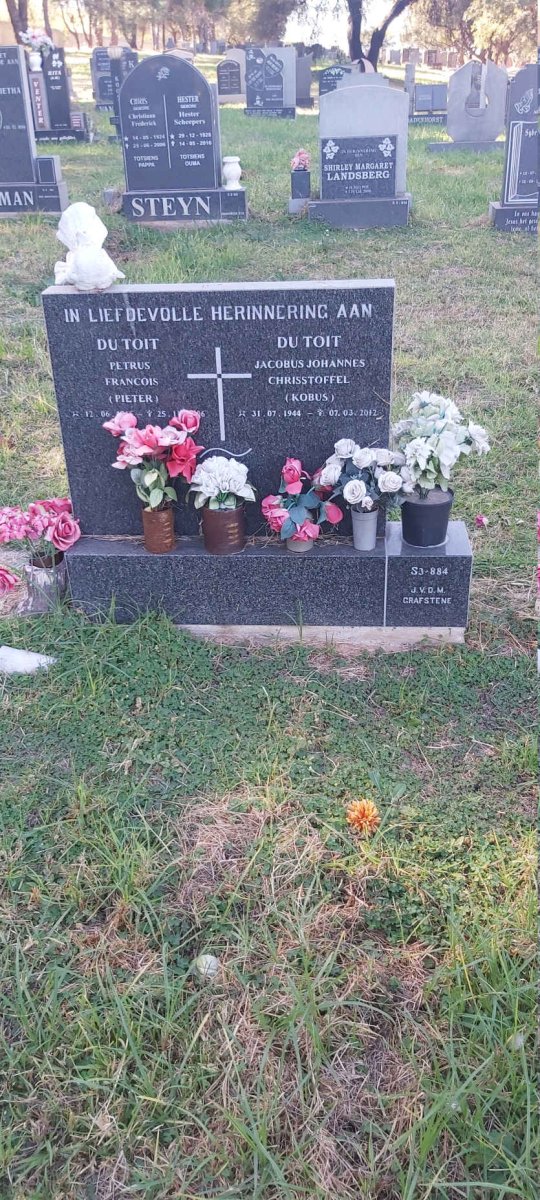 TOIT Jacobus Johannes Chrisstoffel, du 1944-2012 :: DU TOIT Petrus Francois