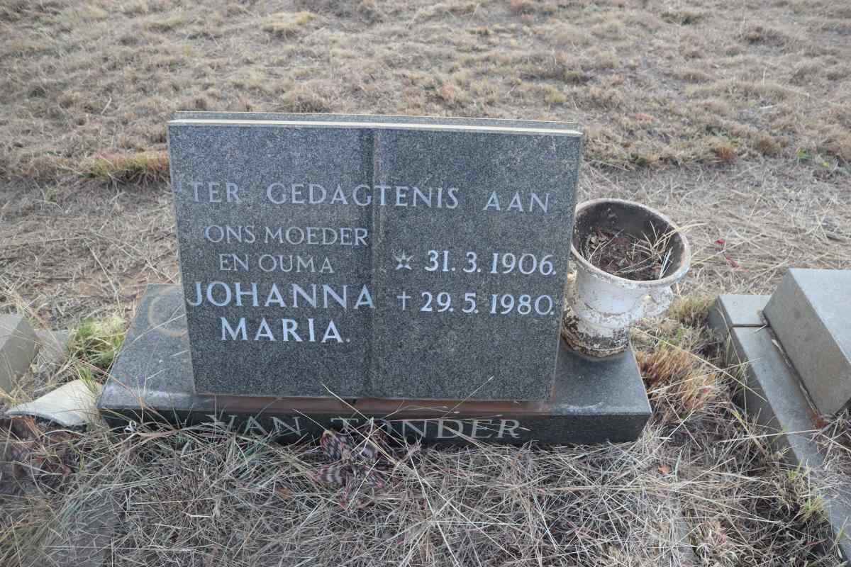 TONDER Johanna Maria, van 1906-1980
