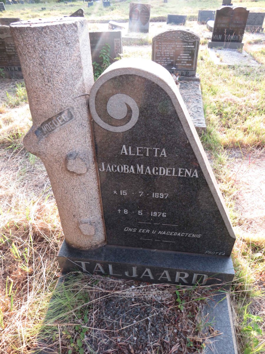 TALJAARD Aletta Jacoba Magdelena 1897-1976