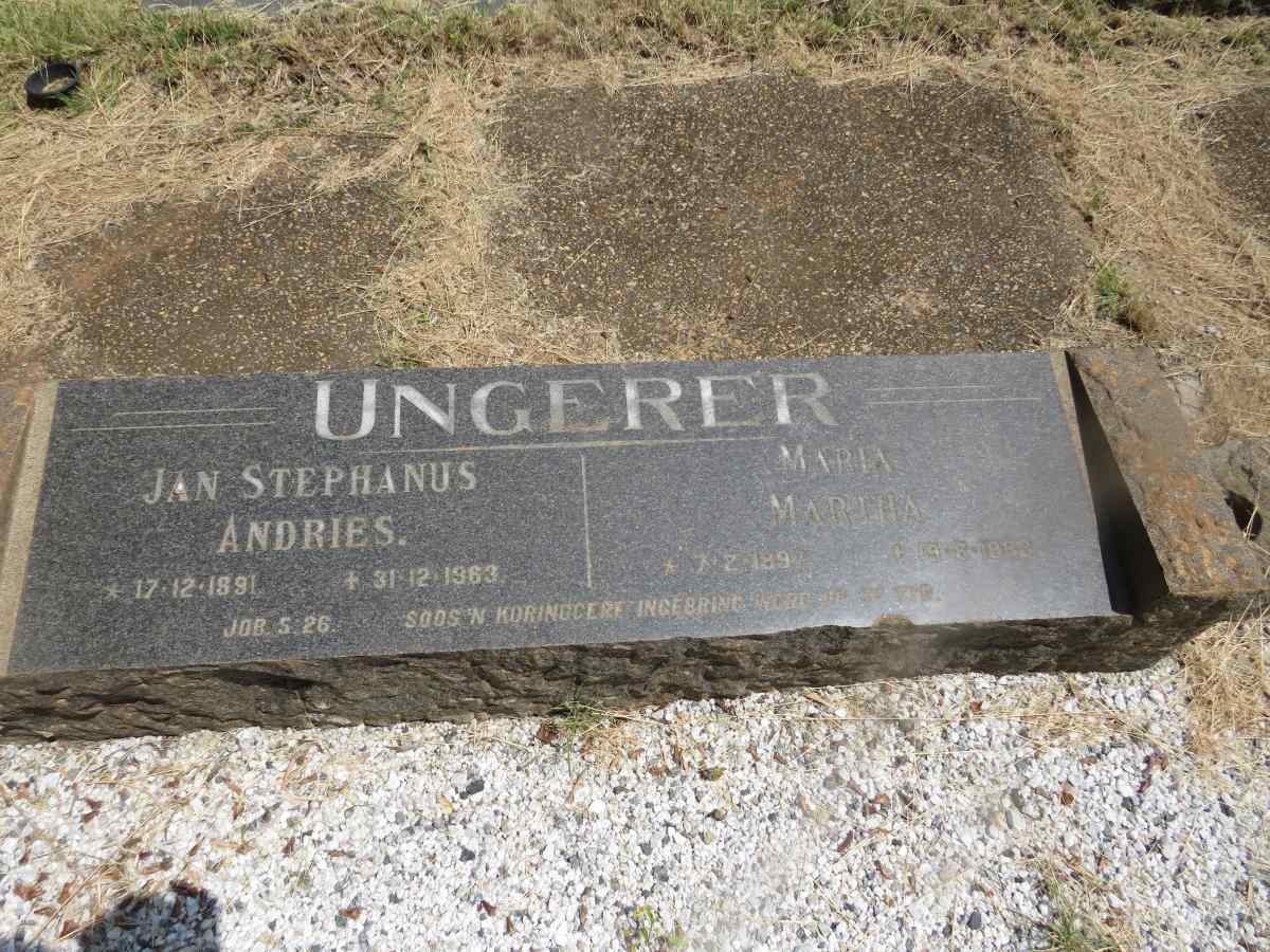 UNGERER Jan Stephanus Andries 1891-1963 & Maria Martha 1897-1983_1