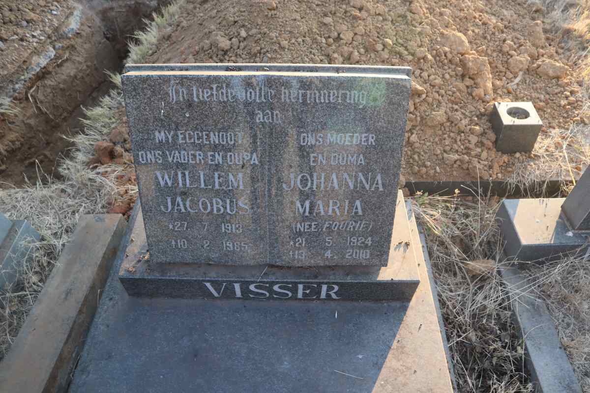 1VISSER Willem Jacobus 1913-1985 & Johanna Maria FOURIE 1924-2010