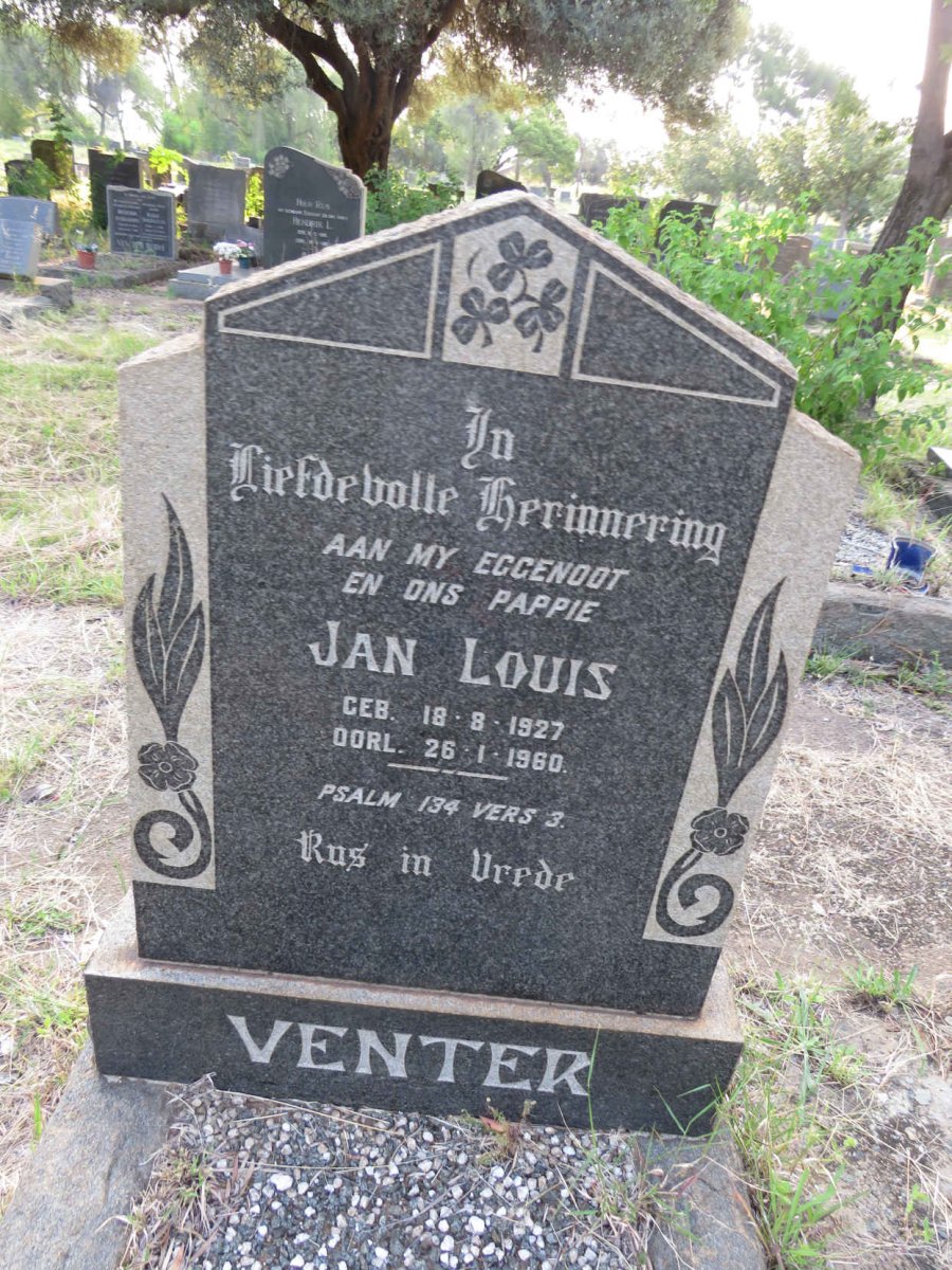 VENTER Jan Louis 1927-1960