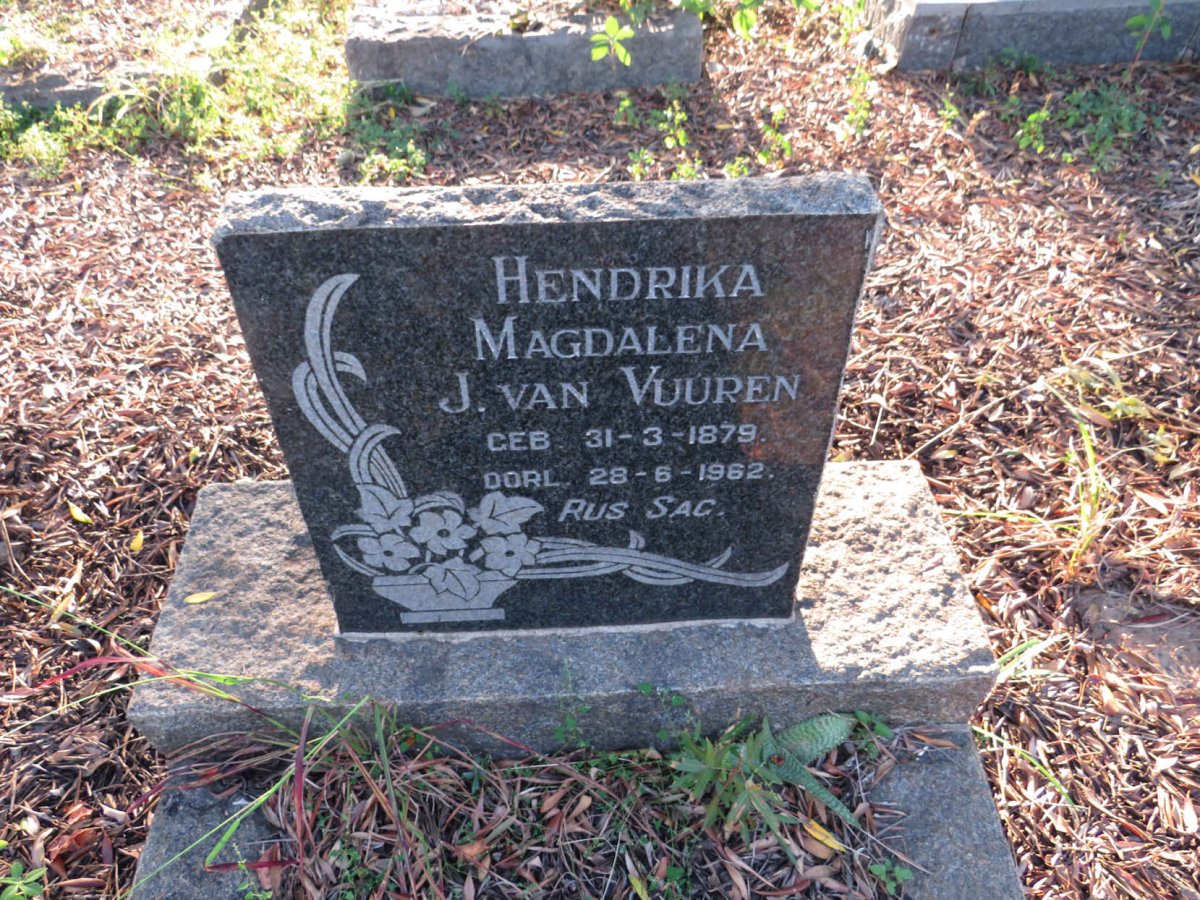 VUUREN Hendrika Magdalena, J.v. 1879-1962