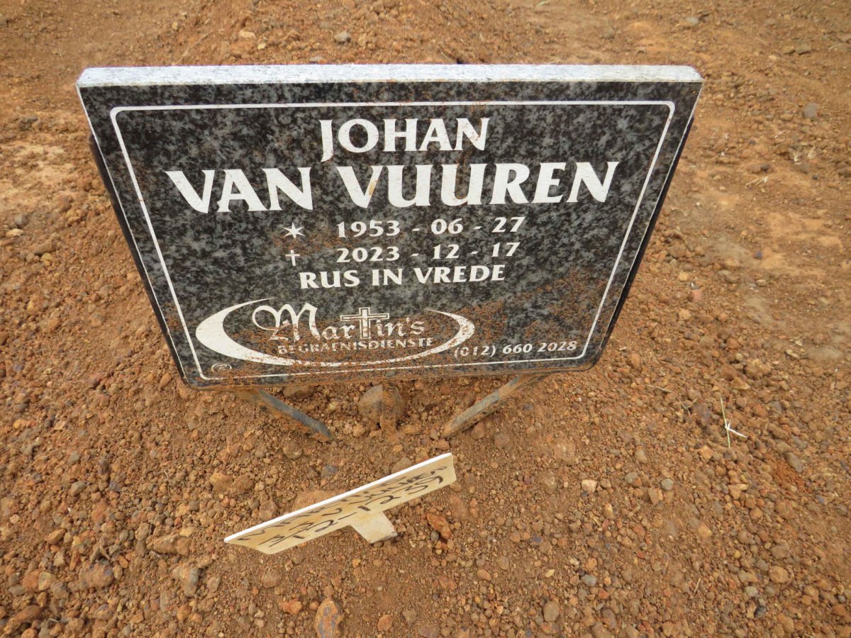 VUUREN Johan, van 1953-2023