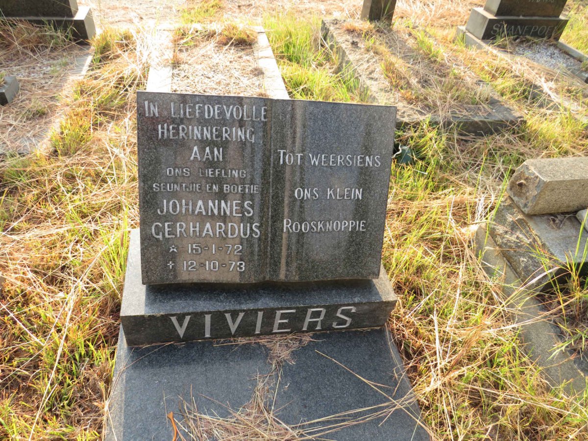 VIVIERS Johannes Gerhardus 1972-1973