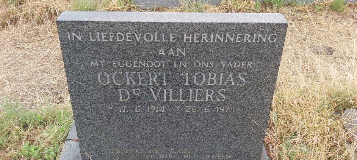VILLIERS Ockert Tobias, de 1914-1973
