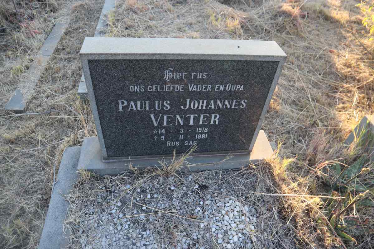 VENTER Paulus Johannes 1918-1981
