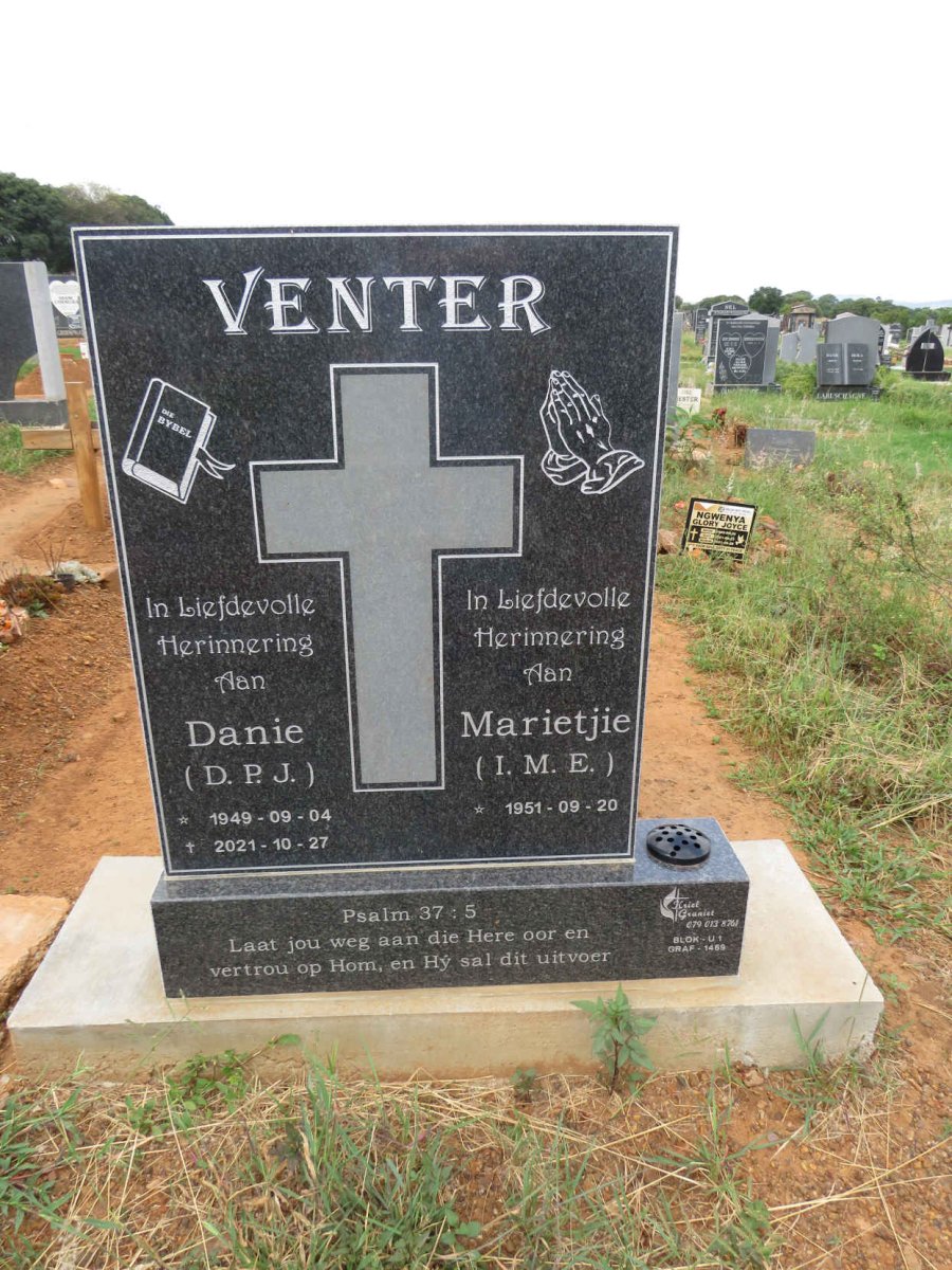 VENTER D.P.J. 1949-2021 & I.M.E. 1951-