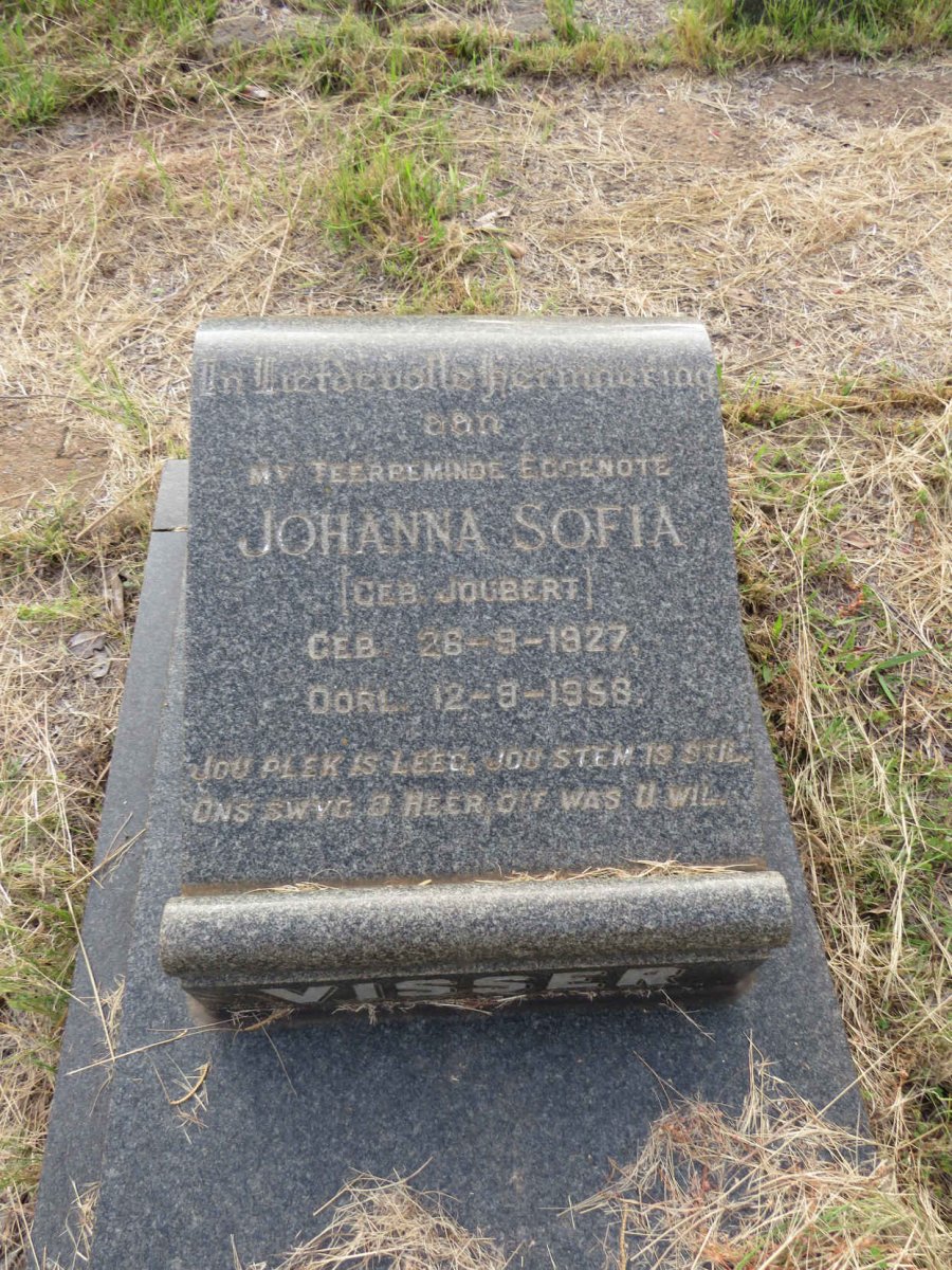 VISSER Johanna Sofia nee JOUBERT 1927-1958 