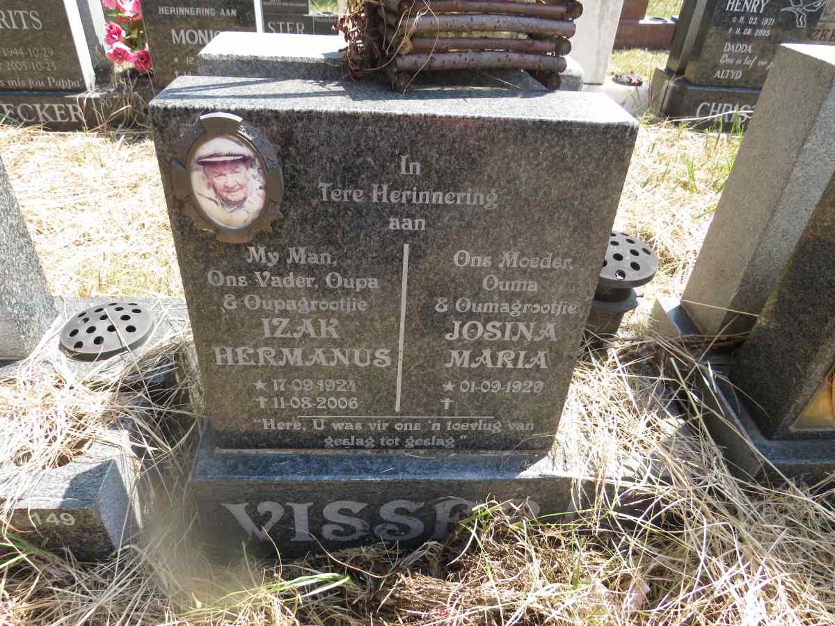 VISSER Izak Hermanus 1924-2006 & Josina Maria 1929- 