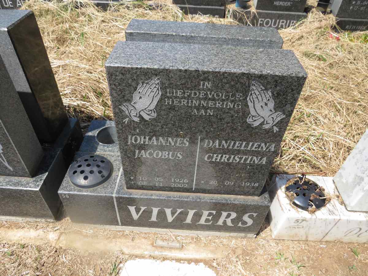 VIVIERS Johannes Jacobus 1926-2002 & Danieliena Christina 1938- 