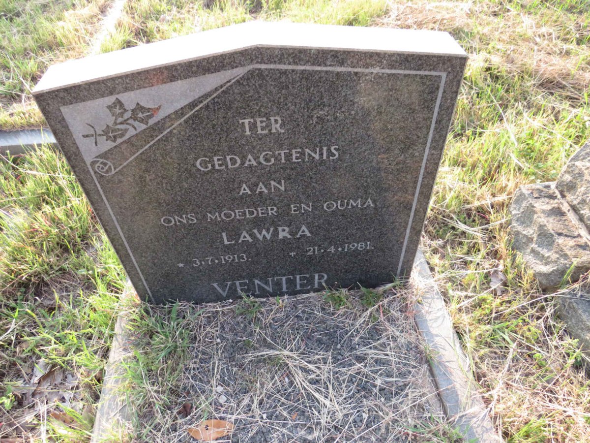 VENTER Lawra 1913-1981