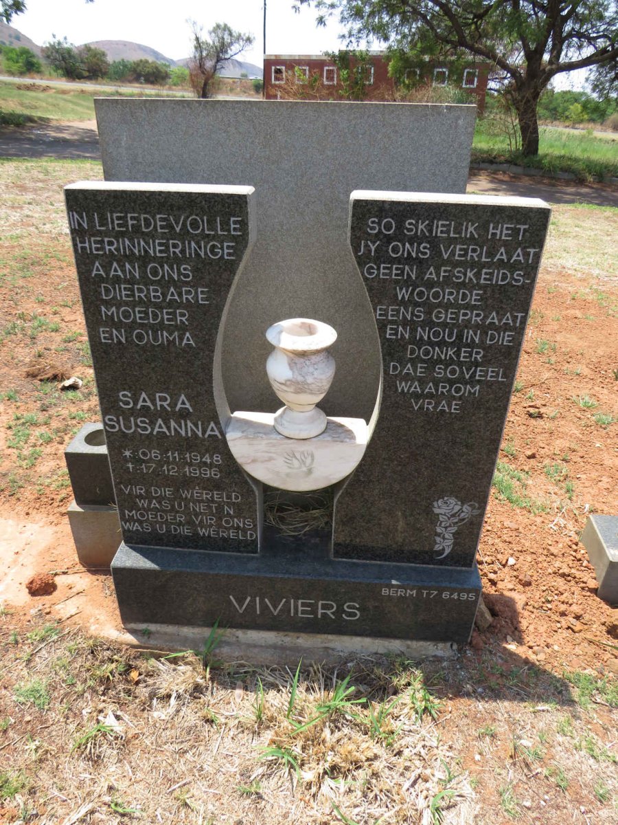 VIVIERS Sara Susanna 1948-1996