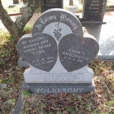 VOLBRECHT Cyril 1953-1990 & Cheryl Antoinette 1955- 