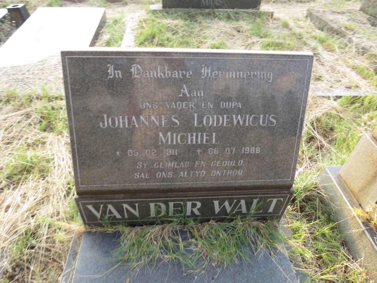 WALT Johannes Lodewicus Michiel, van der 1911-1988