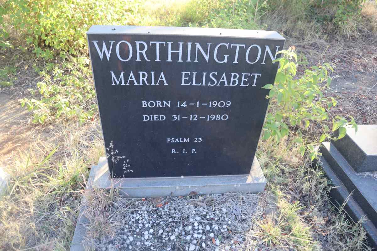 WORTHINGTON Maria Elisabet 1909-1980