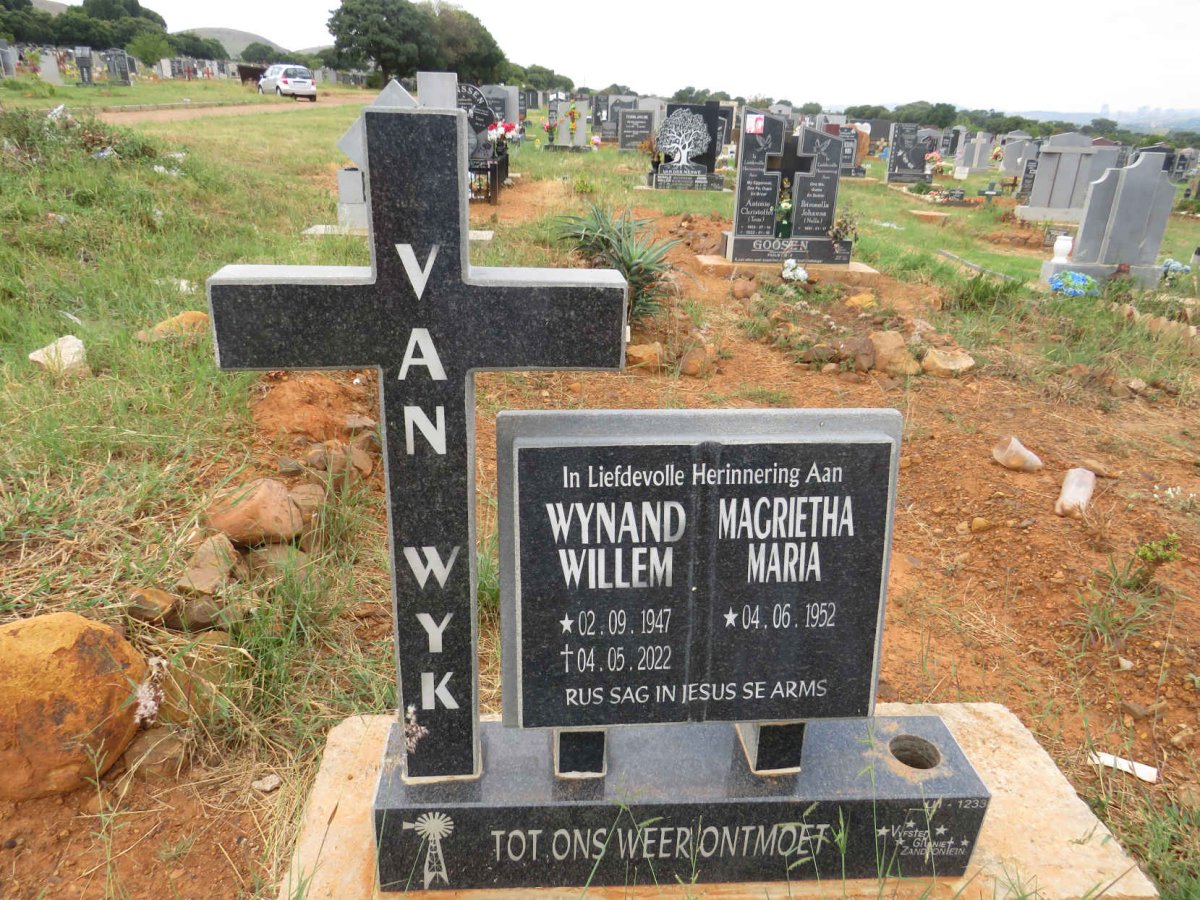 WYK Wynand Willem, van 1947-2022 & Magrietha Maria 1952-