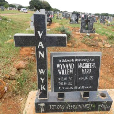 WYK Wynand Willem, van 1947-2022 & Magrietha Maria 1952-