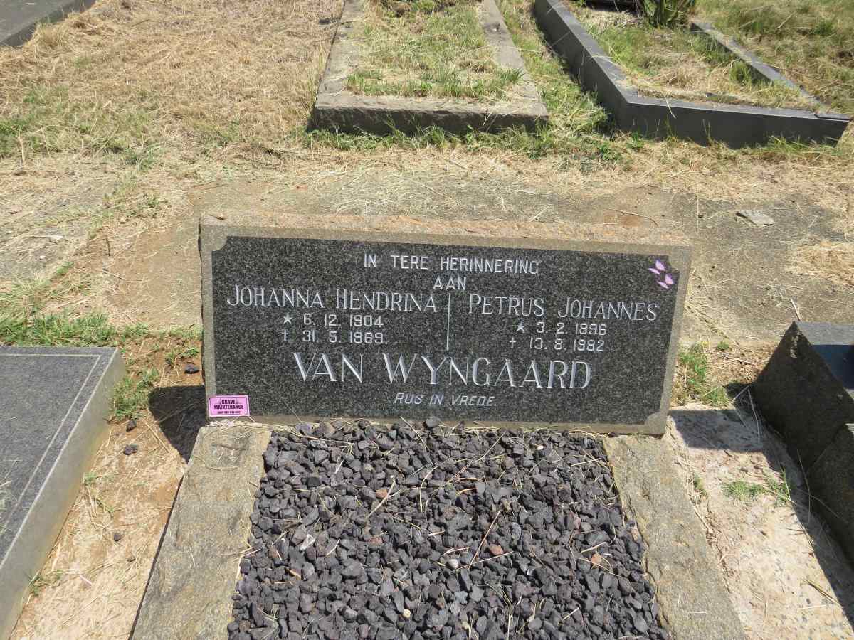 WYNGAARD Petrus Johannes, van 1896-1982 & Johanna Hendrina 1904-1969