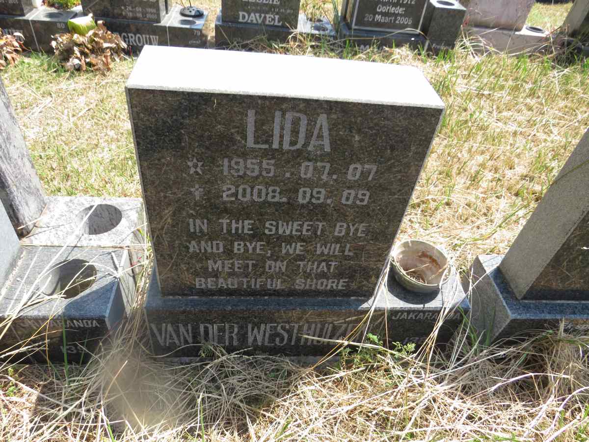 WESTHUIZEN Lida, van der 1955-2008