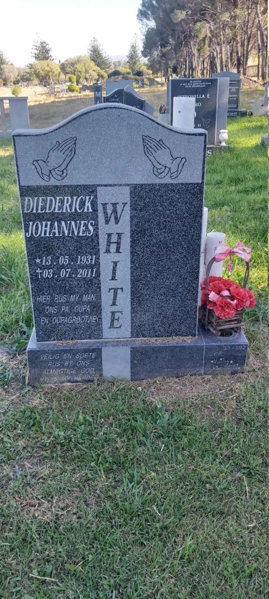 WHITE Diederick Johannes 1931-2011