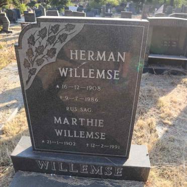 WILLEMSE Herman 1908-1986 & Marthie 1902-1991